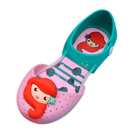 

Toddler Baby Summer Sandals Velcro Cute Cartoon Children s Shoes Jelly Shoes Breathable Hole Shoes Baby Anti-skid Soft Soled Sandals