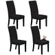 thumbnail image 1 of Juego de 4 fundas elásticas para sillas de comedor, fáciles de usar, negras, 1 of 7