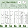 thumbnail image 6 of PHANCIR Toilet Paper Holder with Roll Holder, Bathroom Storage Cabinet Beside Toilet for Small Spaces, Store Mega Rolls, White, 6 of 8