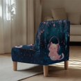 thumbnail image 5 of HELLHERO Stain Protection Elastic Bottom Armless Accent Chair Cover for Armless Chair, Accent Chair Protector Cats and Music, 5 of 8