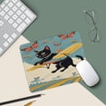 thumbnail image 5 of Funny Black Cat Print Mouse Pad,Office Desk Accessories,Desk Decor, Rectangle Non-Slip Rubber, Stitched Edge,Funny Office Presents 8"x10", 5 of 8