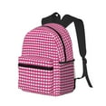 thumbnail image 2 of Gaeub Pink Gingham School Backpack Waterproof Bookbag for Men Women College High School Bags, 2 of 8