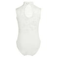 thumbnail image 2 of Sxiwei Kids Girls's 1PC Lace Leotards for Girls Ballet Dance Gymnastics Jump Suit with Round Neckline Ivory XL, 2 of 7