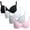 Black/Grey/Pink/White, variant on Girls' Training Bra - 4 Pack A-Cup Molded Wire-Free Microfiber Bralette (32A-36A)
