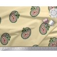 thumbnail image 3 of Soimoi Crepe Silk Fabric Paisley Block Printed Fabric 1 Yard 42 Inch Wide, 3 of 3