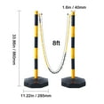 thumbnail image 6 of VEVOR Adjustable Traffic Delineator Post Cones,4 Pack,Traffic Safety Delineator Barrier with Fillable Base 8FT Chain, for Traffic Control Warning Parking Lot Construction Caution Roads, Yellow&Black, 6 of 9