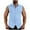 Blue, variant on Elvqul Shirts Men Solid Lapel Button up Cotton Linen Sleeveless Black Lightweight with Pocket Casual Shirts