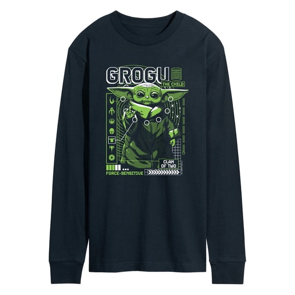 Star Wars - The Mandalorian Grogu Digital - Men's Long Sleeve Graphic T-Shirt