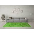 thumbnail image 3 of Ahgly Company Indoor Square Oriental Green Industrial Area Rugs, 4' Square, 3 of 4