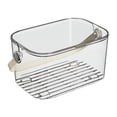 thumbnail image 1 of Cesta para carritos de ducha, organizador de artículos de tocador, diseño transparente, cesta de almacenamiento multiusos con tapa para cocina,, 1 of 8