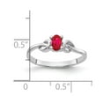 thumbnail image 2 of Solid 14k White Gold 5x3mm Oval Ruby Engagement Ring Size 9, 2 of 3