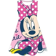 Disney Minnie Mickey Mouse impression 3D filles robe tenue décontractée mignon fête d'anniversaire été Minnie Mickey confort robe de princesse