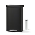thumbnail image 4 of 21 Gal / 80L Stainless Steel Trash Can with Lid, Step-On Kitchen Garbage Bin with Soft Close Plastic Lid, Rustproof Metal Trash Can with Inner Bucket Rim & Rear Handle for Easy Transport, Silver, 4 of 7