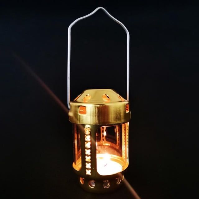 Linterna De Vela Tmvgtek Lámpara De Luz Colgante De Latón Con Linterna De Vela De Pesca Portátil (Luz Amarilla)