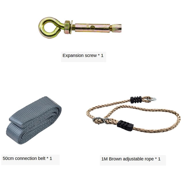 Juego de cuerda correa colgante para columpio resistente de 100 kg, accesorios de fijación para columpios para interiores y exteriores p 3 PIEZAS Baoblaze Columpio Colgante Correa Cuerda