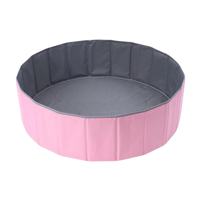 Parque infantil plegable para bebés, hoyo de bolas, piscina de bolas seca de doble capa, piscina de bolas estable, patio de juegos para interiores y rosa 120cmxH30cm Sunnimix parque infantil