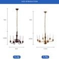 thumbnail image 3 of pitrice Ceiling Light Fixture Hanging Chandelier Model 1/87 HO Lights Railway Scale Lights LED HO Gold 14.5cm, 3 of 9