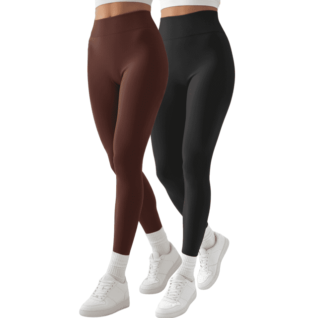 Pack de 2 Piezas Leggings térmicos para Mujer Pantalones Deportivos atléticos de Yoga Entrenamiento mallones UNITALLA