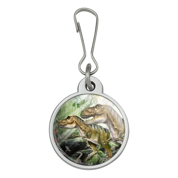 T-Rex Jurassic Double Trouble Jacket Handbag Purse Luggage Backpack Zipper Pull Charm