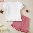 thumbnail image 6 of NOLDARES Toddler Baby Girl Summer Outfits Short Sleeve T-Shirt and Shorts 2Pcs Clothes Set for Girls(White,2-3 Years), 6 of 8
