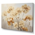 thumbnail image 2 of Designart "Minimalist Blooming Geraniums In Beige And Blue I" Geraniums Canvas Wall Art, 2 of 7