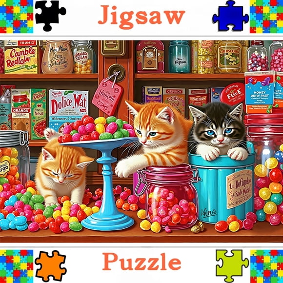 2000/1500/1000/500 Pcs, Casse-Têtes, Casse-Tête Amusant pour Adultes en Famille, Grande Taille Déco, Déco Murale Cuboïde Portable Bricolage Déco Artistique, Papier de Haute Qualité, Décoration Murale, Conçu pour Cadeaux d'Anniversaire et de Fête