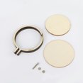 thumbnail image 3 of serony Mini Embroidery Hoop Wooden Square Cross-stitch Frame Small Hand Stitching Fixator Oval Framing Hoop Ring DIY Gift, 3 of 9