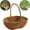 Brown2, variant on Willow Picnic Hamper,Wicker Picnic Basket with Handle,Garden Harvest Empty Easter Candy Basket,Oval Willow Woven Storage for Organizing, Fruit Egg Storage Gathering Wedding Gifts(Gold)