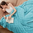 thumbnail image 2 of ROSEKIND Super-soft Aesthetic 3D Embossed Checkerboard Fleece Throw Blanket, Reversible Luxury Textured Fuzzy Plush Throw for Couch Bed Sofa, All-season, Lack Blue, 40"x60", 2 of 9
