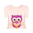 thumbnail image 4 of Girls Dress Misty Rose Owl Sequin Cotton Dress 6, 4 of 7