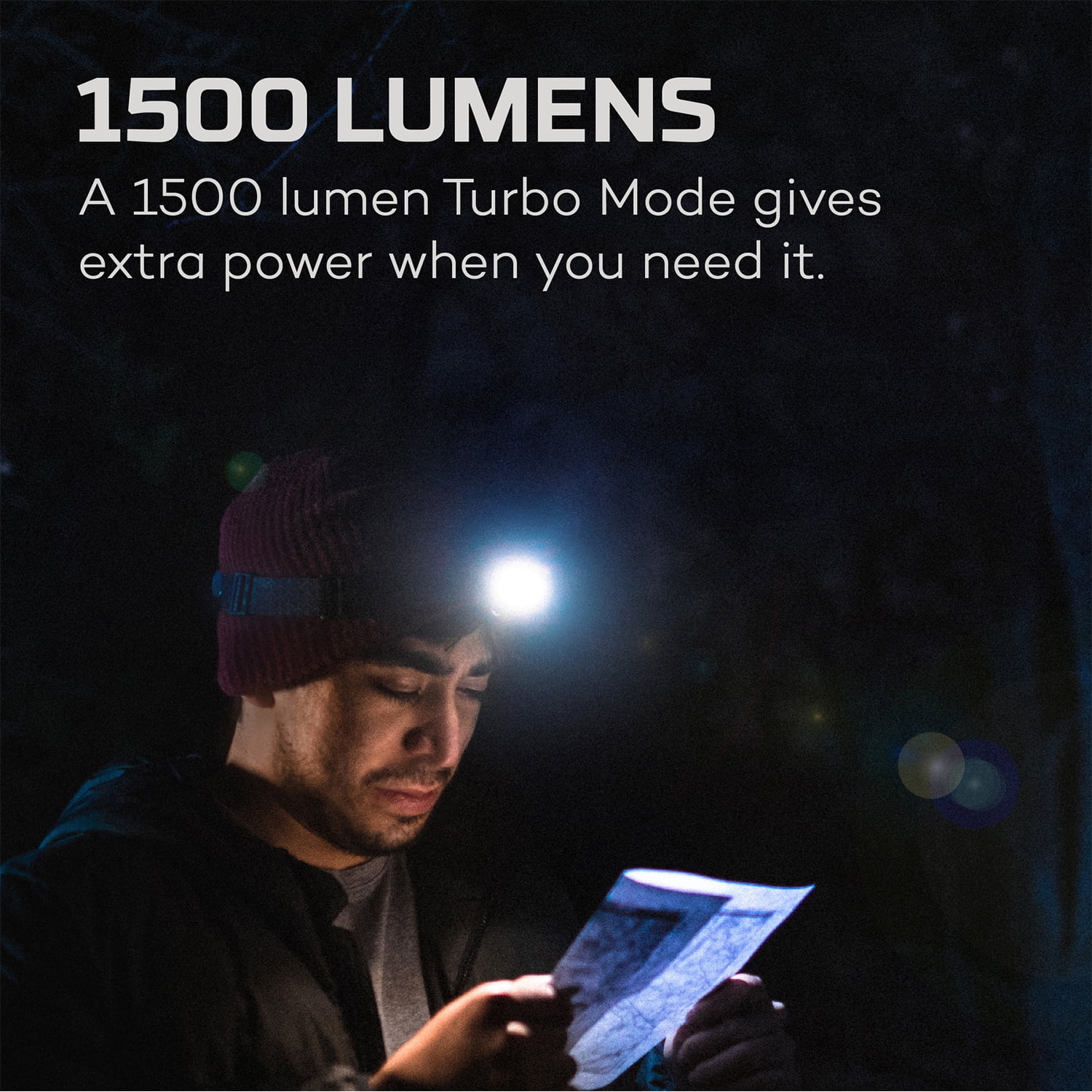 NEBO Einstein Powerful 1500 Lumen Headlamp with Flexpower Rechargeable or CR123A Batteries | Compact Low-Profile Headlamp with 5 Light Modes
