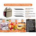 thumbnail image 2 of Square lunch bag - Reusable lunch bag, unisex - Portable insulated lunch box, 2 of 7