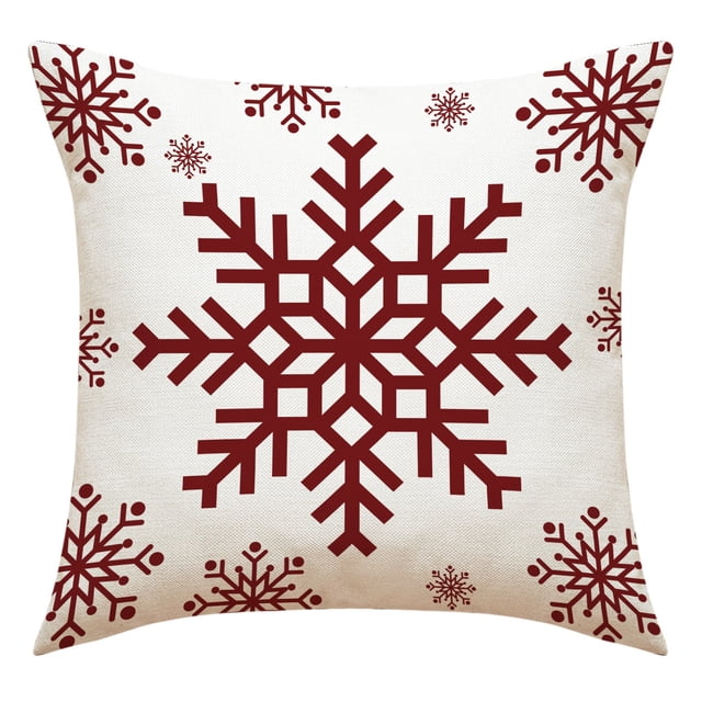 Funda de almohada con estampado navideño, funda de cojín de lino para sofá, funda de cojín para decoración del hogar, funda de almohada familiar, funda de almohada