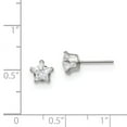 thumbnail image 3 of White Stainless Steel Earring Stud Women'S Cubic Zirconia CZ Irregular Clear 6.57 mm 6.65, 3 of 3