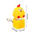 thumbnail image 3 of Novelty Funny Toy Quacking Chicken Keychain Stress Reliever Squeaky Chicken Caps Toy for and Laughter, 3 of 5