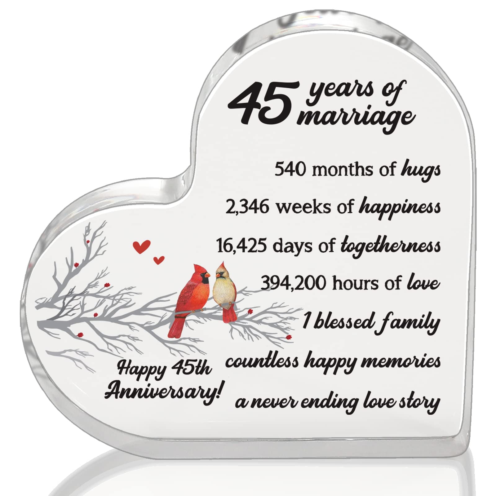 45th Anniversary Keepsake Gifts for 45th Wedding Anniversary, 45 Years ...