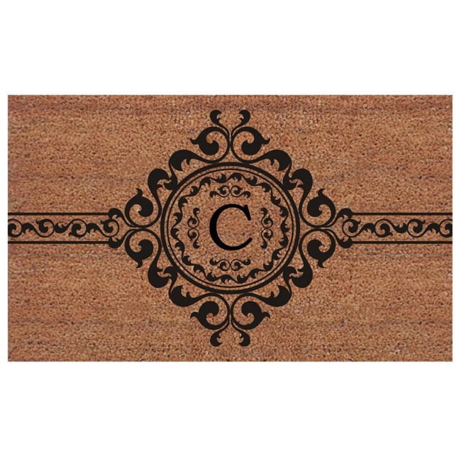 Calloway Mills Garbo Monogram Outdoor Doormat, Extra-thick 18" x 30" (Letter B)