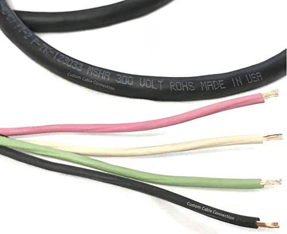 20 Foot - SJOOW 16 AWG 4 Conductor 300V Portable Power Cable - 20 Foot Roll in a Bag