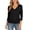 Black, variant on Womens Casual Pullover Elegant Pleated Short Sleeve Knit Couple Shirts,Dark Blue,2XL