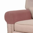 thumbnail image 2 of Couch Arm Covers for Chairs Stretch Armchair Cover Polyester Office Chair Armrest Covers for Sofa, Anti-Stain Arm Chair Slipcover Washable Chair Arm Protectors - Pack of 2 - Brick Red, 2 of 8