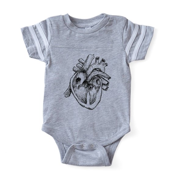 CafePress - Human Heart_Tr - Cute Infant Baby Football Bodysuit