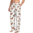 thumbnail image 6 of Logiee Rabbit And Squirrel Print Pajama Pants for Men,Men’s Pajama Bottoms,Mens PJ Pants with Pockets & Button Fly-Medium, 6 of 6