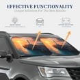 thumbnail image 4 of Honeii Lighthouse At Sunset Coast Print Foldable Car Sun Shade for Windshield, 2-Piece UV Protection Shade, Protects Car Interior, Ideal for Cars, Trucks, SUVs-Large, 4 of 6