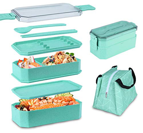 KLS9 Men's Lunch Bento Box Double with Bag S-3996 