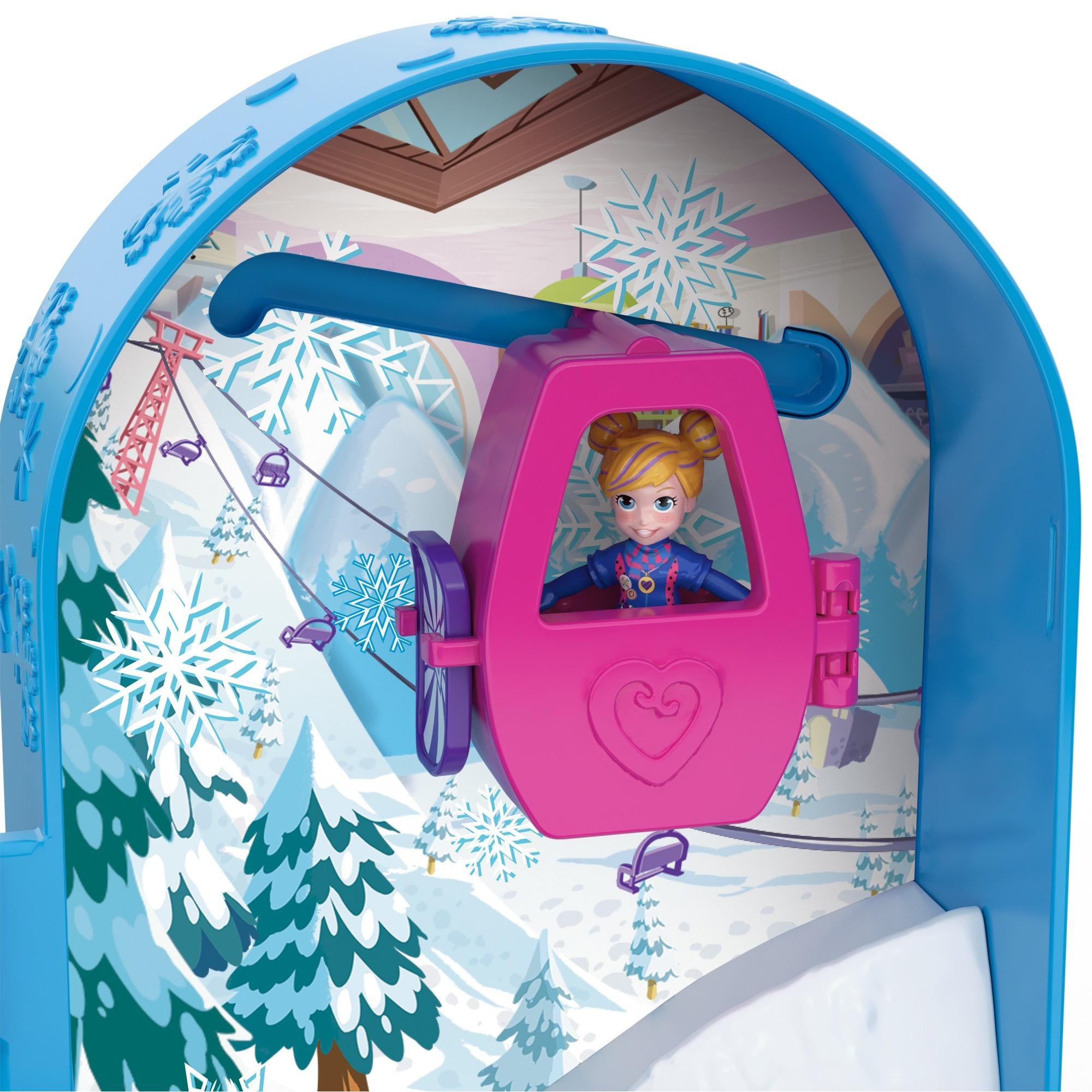 Polly Pocket Winter Snow World Secret Compact Play Set Kids Toys Christmas Gift 