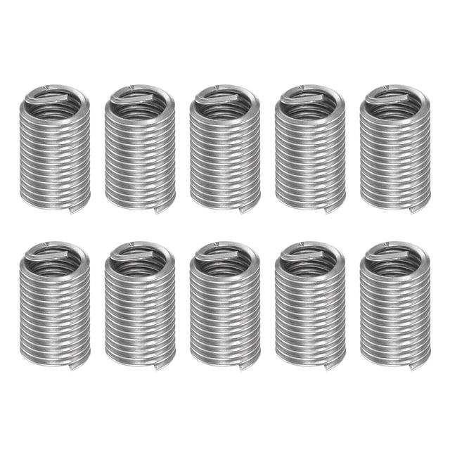 Unique Bargains M6 x 1 3D 18mm 304 Acier Inoxydable Filetage Insert Manchon Fileté 10 Pack