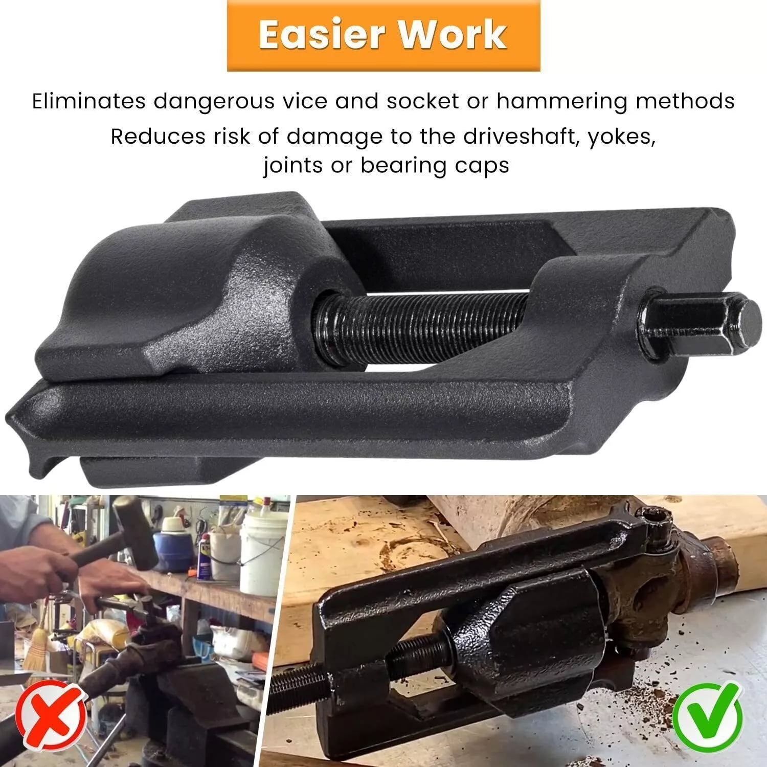 Heavy Duty 10102 U Joint Puller Class 6 7 8 with 5192 Bearing Cup Installer Tool