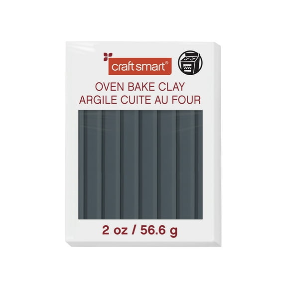 Craft Smart Gray Polymer Clay - Soft, Easy-to-Mold Formula for Sculpting, Jewelry & Miniatures, Oven-Bake, 10 Pack