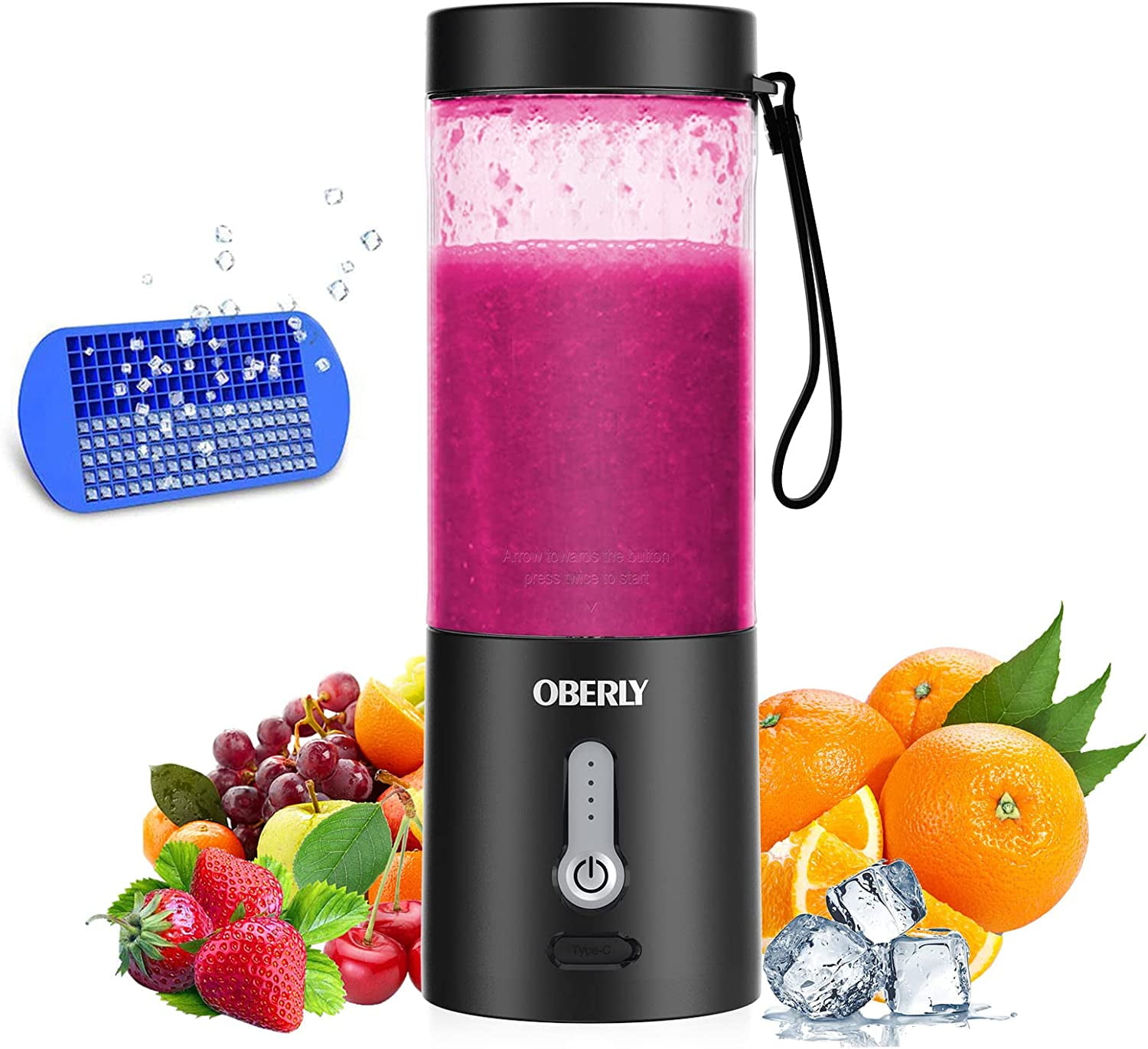 Blend Portable Blender Jet for Shakes and Smoothies, Personal Travel Blender for Protein with 4000mAh USB Rechargeable Battery, Crush Ice, Frozen