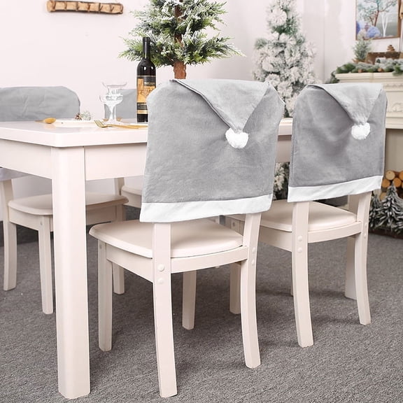 Christmas Hat Chair Covers Xmas Table Dinner Chair Back Covers Xmas Party Dec WL